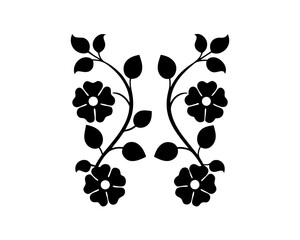 creative details blooming vine icon vector illustration