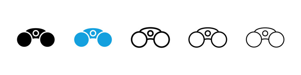 Binoculars icons vector set for web designs