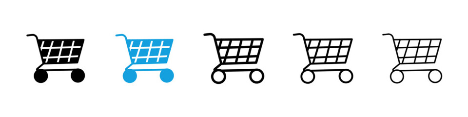 Cart icons vector set for web designs