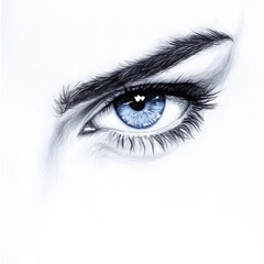 Fototapeta premium Stunning Blue Eye CloseUp HighRes Image