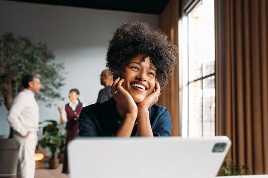 Smiling employee