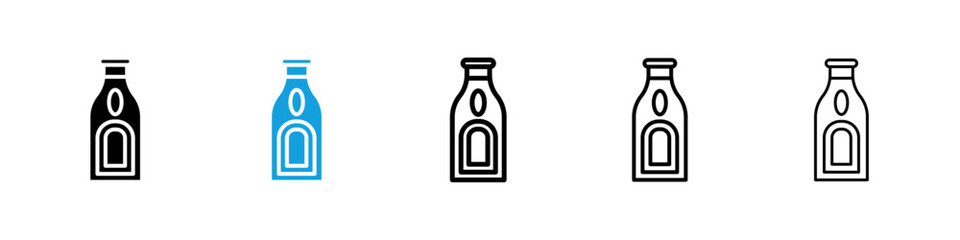 Gin icons vector set for web designs