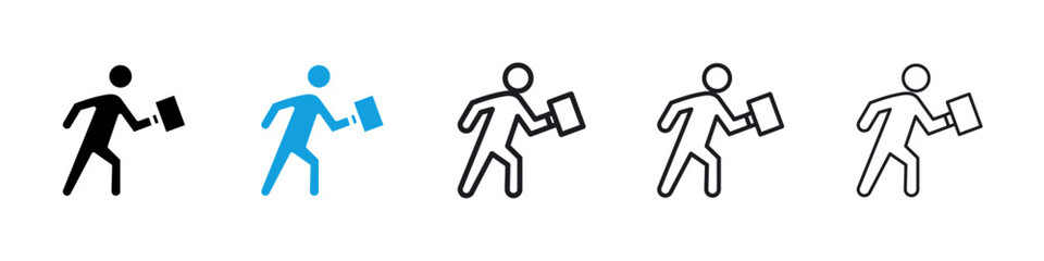 Obraz premium Going to work icons vector set for web designs