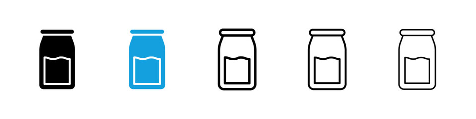 Jar icons vector set for web designs