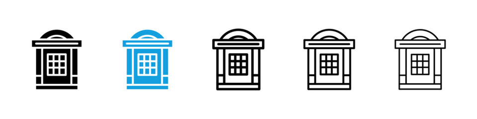Jukebox icons vector set for web designs