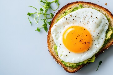 Artisan Wellness Toast Gourmet Avocado and Sunny Egg Fusion - Millennial Breakfast Trends, Nutrient-Dense Culinary Lifestyle