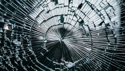 Obraz premium Shattered glass texture, abstract broken mirror pattern with reflective shards