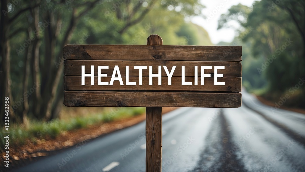 Poster wooden signboard with 