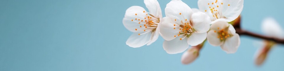 Obraz premium Ethereal Spring Renewal Delicate Cherry Blossom Branches Capturing Minimalist Botanical Wellness and Seasonal Mindfulness in Ultra-Crisp 8K Detail