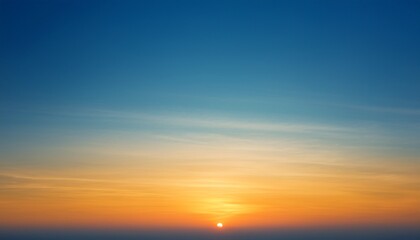 Obraz premium abstract gradient sunrise in the sky with blue and orange natural background