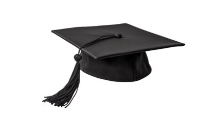 Graduation Cap Education Success Symbol Image on transparent background.