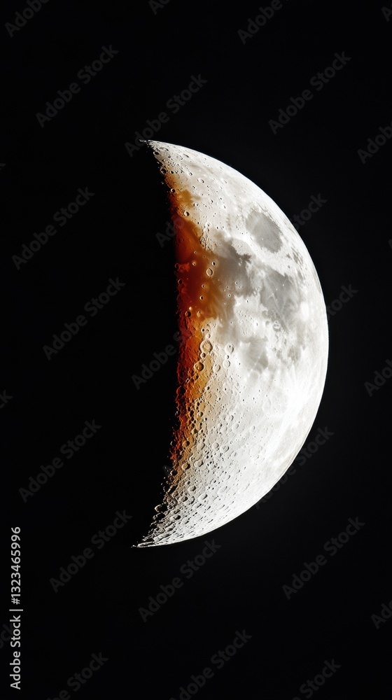Aufkleber Celestial Rhythms Ethereal Lunar Progression in 8K - Cutting-Edge Astronomical Visualization for Science Education and Digital Media Exploration
