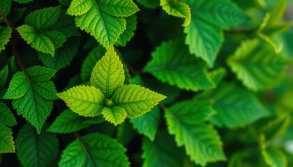 Intricate green leaves, vibrant texture, isolated,  leaf,  environmental