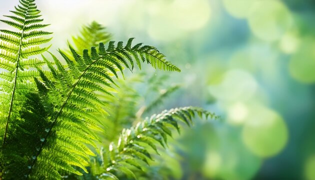 fresh green ferns