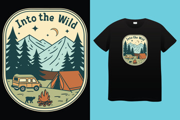 Retro summer t shirt design