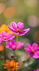 Exclusive Stunning Professional Exclusive Modern Beautiful Beautiful Professional Elegant High-Quality - Delicate cosmos flowers in vibrant shades of purp   Exclusive Unique High-Quality Professio