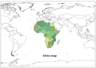 Category color Africa map wallpaper