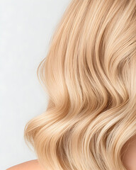 Naklejka premium Blond wavy hair close-up