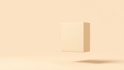 Floating Square Box Mockup with Copy Space