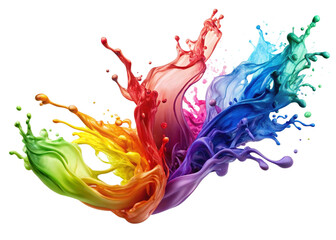 colorful paint splashes
