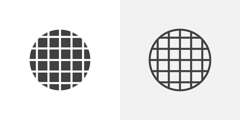 Anti skid feet icons in filled and outline versions for ui designs