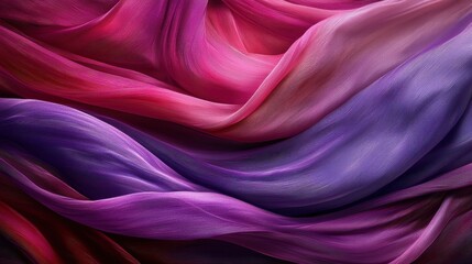 Obraz premium Colorful Flowing Fabric Tones in Soft Pink and Purple Shades