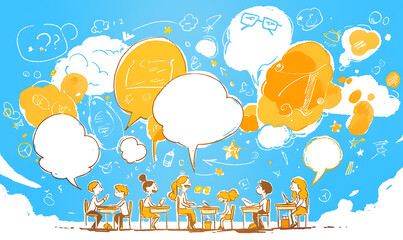 Creative Doodle Illustrations of Education and Learning Concepts.