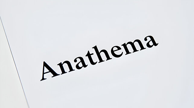 The word or phrase Anathema in a dictionary.