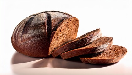 loaf of round rye bread cut into slices