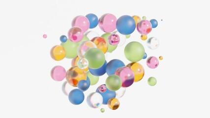 Abstract 3d elegant geometric loop with soft transitions and infinite animation for creative design visuals, motion branding and artistic social media posts