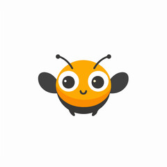 Obraz premium My Simple flat 2D icon cute bee isolated on transparent background, vector, vector, flat design, animation design, simple flat 2D icon, clipart