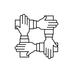 Team vector icon. Teamwork illustration sign. Development symbol. Progress  logo. 