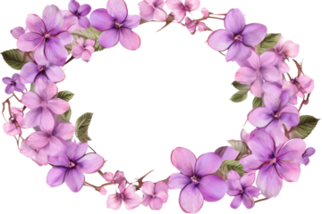 lilac flowers on transparent background