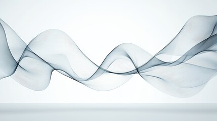 Elegant Black Wave Design on a Light Background for Modern Decor