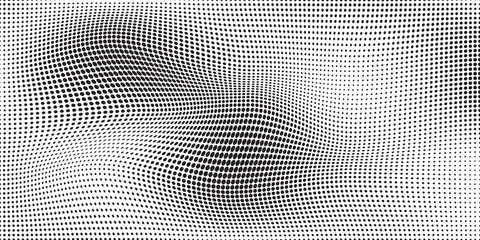 Halftone gradient. Dotted gradient, smooth dots spraying and halftones dot background seamless horizontal geometric pattern vector template set eps 10