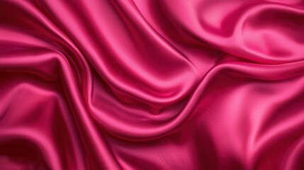 Fototapeta premium Luxurious Pink Satin Fabric with Elegant Waves and Soft Texture