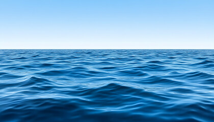 Fototapeta premium Calm ocean waves against a clear sky