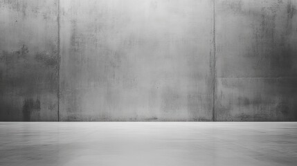 Minimalist gray cement wall with soft lighting, evoking simplicity and modern abstraction.
