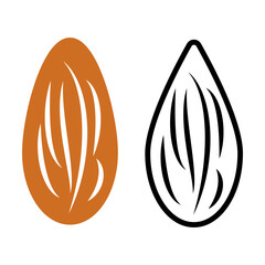 almond icon vector design symbol templates