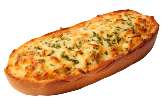 garlic bread vegetarian food on transparent background