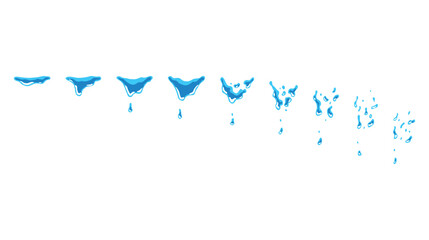 A sprite sheet, a water trap, a splash. Animation for a game or a cartoon