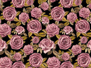 seamless pattern of colorful flowers