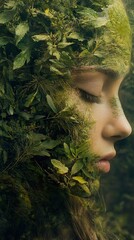 Enchanted Forest Woman: A Surreal Nature Portrait