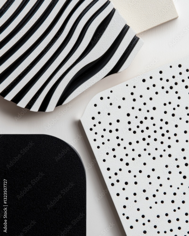 Aufkleber minimalist geometric design monochromatic abstract pattern study in contemporary graphic arts - cutt