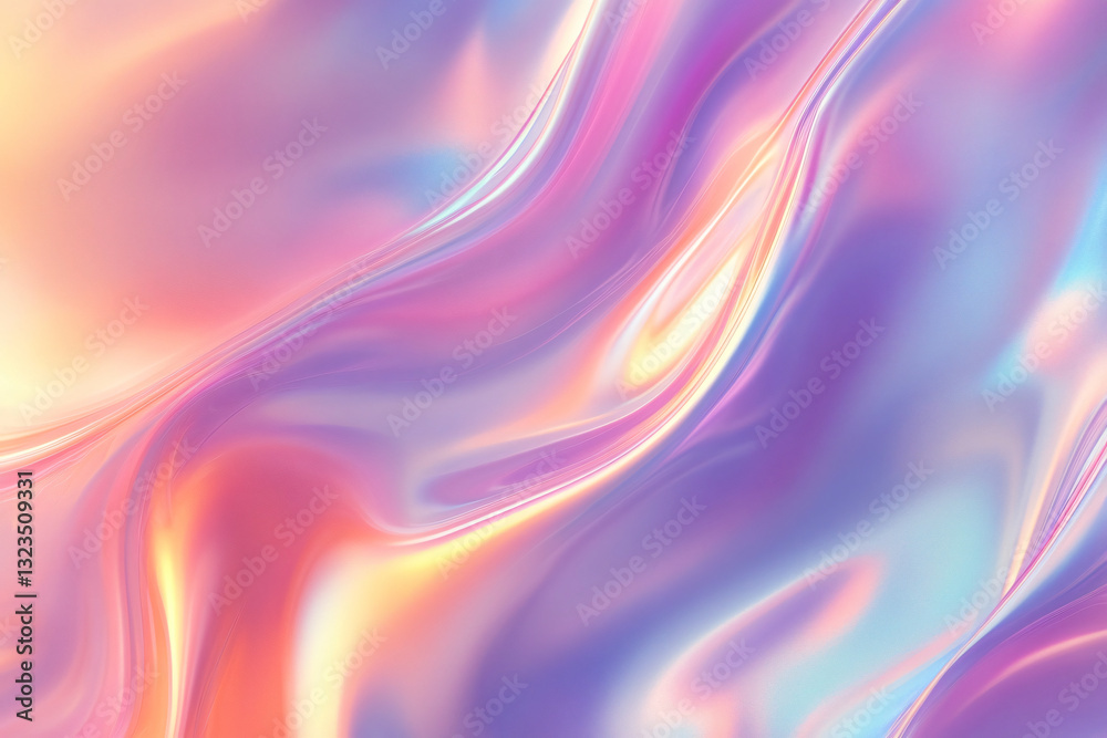 Poster stunning pink and blue abstract background with holographic effects and subtle iridescent textures f