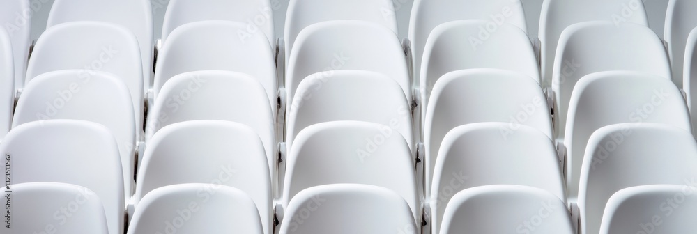 Aufkleber Minimalist Stadium Architecture Parametric Seating Design Exploring Geometric Repetition, Modern Event Space Visualization for Spatial Innovation
