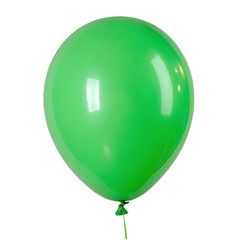 Green Balloon Isolated on Transparent Background