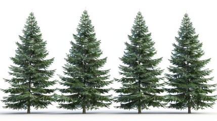 Obraz premium Pine Trees: Strong, evergreen trees with dark green needles, pine trees are symbols of resilience, thriving in cold climates and providing valuable timber. 