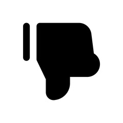 A solid thumbs-down icon representing dislike or negative feedback.