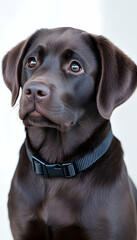 Fototapeta premium Chocolate Labrador puppy portrait